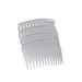 HD Novelty Set of 4 Tort Plain Hair Combs Slides 7cm (2.8") French Side Combs Plastic Twist Comb Strong Hold Hair Clips Accessories for Girls Women (15 Teeth) (White)