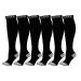 A promise 6 pairs of compression stockings pack Best medical nursing travel and flight socks running & fitness 1520mhg 4l / 5xl black black XL-XXL