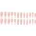 Press on Nails Long Ballet False Nail Pink and Silvery Shining Love Heart Diamonds False Nails Press on Nails Designs Acrylic Nails Press on Artificial Nails Stick on Nails For Women Girls 24Pcs - Buy Online on GoSupps.com