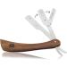 Haryali Professional Barber Straight Edge Razor for Men - Premium Wood Handle Perfect Shaving Tool for Barbers and Grooming - Buy Online on GoSupps.com