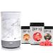 Happy Wax - Wax Warmer & Wax Melts Gift Kit - Scented Wax Melts Made with All Natural Soy Wax and Infused Essential Oils. Perfect Wax Warmer Wax Melt Gift Set (Savory Mix, Marble Warmer)