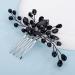 Kercisbeauty Black Crystal Small Hair Comb Side Headpiece for Women Girls Special Occasion Hair Styling Jewelry - Buy Online on GoSupps.com