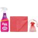 The Pink Stuff Miracle Window and Glass Cleaner Spray with Rose Vinegar 850ml + for You: 1x Cleaning Wipe & Organza Small Bag