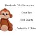 Personalised Monkey Cake Topper - Edible Fondant Safari Jungle Cupcake Decorations with an Edible Glue - Kids Birthday Supplies - Buy Online on GoSupps.com