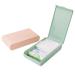 Tuciyke Tampon Storage Bag Plastic Tampon Organizer Bag Pack of 2 Small Pouch for Feminine Products 8*4.3*1.6 inches Portable Period Bags for Women Ladies Girls(Pink)