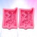 2pcs Candle D Ice Fairy Molds Pink Baking Flower Cream Mousse Gadget Chocolate Home DIY Creative Silicone Decorating Fondant Tool for Pudding Cake - Buy Online on GoSupps.com