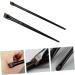 Baluue 6 Sets Eyeliner Brush Makeup Brush Eye Liner Wands Eyebrow Brush Spoolie Ear Black Wood - Buy Online on GoSupps.com