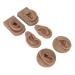 Ear Model 3 Pairs Elastic Flexible Multipurpose Reusable Human Ear Model for Acupuncture Training Display Props (Deep Skin Color)