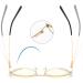 Kachawoo Anti Blue Light Glasses for Women | Cat Eye Half Frame Optical Eyeglasses | Metal Gold with Clear Lenses | Reduce Eye Strain & Enhance Style - Buy Online on GoSupps.com