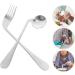 Curved Fork Spoon Set for Easy Self-Feeding | Stainless Steel Cutlery for Seniors & Disabled | 2 Pieces - Buy Online on GoSupps.com