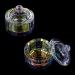 GSHLLO 2 Pcs Colorful Nail Art Glass Acrylic Dappen Dish Liquid Powder Crystal Cup Glassware Tools with Lid H