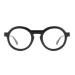 Aoolia stylish round reading glasses visual aid optics glasses reading help for women men bluaufilter glasses for PC TV gaming & cell phone black 2.5 dioptries