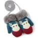 iNelihoo Toddler Baby Deer Christmas Mittens with Fleece Lining | Warm Knitted Snow Gloves for Winter | Age 1-4Y Blue - Buy Online on GoSupps.com