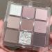 PICKX 9 Colors Glitter Eyeshadow Makeup Palette Matte High Pigmented Colorful Creamy Texture Eye Shadow Powder Natural Waterproof Long Lasting Eyeshadow Powder Cosmetics (F)