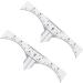 FOMIYES 10pcs Set Eyebrow Measure Ruler Sticker Makeup Ruler Guide Eyebrow Stencil Template Disposable - Buy Online on GoSupps.com