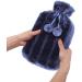 VIROSA Hot Water Bottle with Premium Cozy Fluffy Cover - Large 2L Capacity for Muscle Pain Relief (Royal Blue) - Buy Online on GoSupps.com