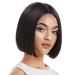 NOBLE Black Bob Wigs for Women Short Straight T Part HD Lace Front Wigs 150% Density Heat Resistant Synthetic Blunt Cut Black Bob Wigs for Party and Daily Use (10 Inch  Natural Black) 10 Inch (Pack of 1) /Natural Black