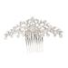 Angoily Diamond Headpiece Hair Accessories for Women Prom Crystal Headpiece Womens Accessories Crystal Hair Comb Clips with Teeth Grip Silver Headpiece Hair Piece Women's Vintage