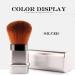 Retractable Powder Brush Travel Nail Dust Brush Portable Makeup Brush with Cover Silver Manicure tackle - Buy Online on GoSupps.com