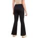 Girls Cross High Waisted Flare Yoga Pants - Black, Size 11-12 Years | Full Length Bell Bottom Leggings - Buy Online on GoSupps.com
