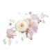 FRCOLOR Bridal Hair Comb French Side Combs Flower Headpiece Hanfu Hair Pin Rhinestone Barrettes for Women Wedding Hair Accessories Alloy Bride Crystal Spun Yarn Pink