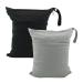 ALVABABY 2pcs Waterproof Reusable Cloth Diaper Wet Dry Bags - Two Zippered Pockets - Travel, Beach, Pool, Daycare - Soiled Baby Items Storage - Yoga Gym Bag - Swimsuit/Wet Clothes - Black & Gray - Buy Online on GoSupps.com