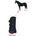 Bigking Horse Leg Gaiters - Adjustable PU Neoprene Safety Boots for Tendon Protection (2 Pieces) - Black Front Legs - Buy Online on GoSupps.com