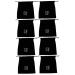 TOVINANNA 8 Pcs Velvet Bag Hairdryer Bag Hair Dryer Travel Pouch Hair Dryer Attachments Storage Black Flannel 30.00X26.00X0.50CMx4pcs Blackx4pcs