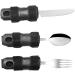 Disabled Eating Aid Adaptive Utensil Holder Easy Grip Spoon Fork Holder Belt Adjustable Dinning Helper for Weak Grip Hand Tremor Disabled Parkinson Stroke Arthritis - Buy Online on GoSupps.com