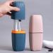 2PCS Portable Travel Toothbrush Case with Wash Cup Organizer - Blue and Pink - Buy Online on GoSupps.com