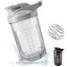Protein Shaker Bottle (500 ml) Protein Shaker Cup for Fitness and Sports Supplement Protein Cup with Mixer BPA Free and Leak Proof (Grey) Gray - Buy Online on GoSupps.com