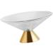 Ioensy Glass Fruit Bowl Decorative Glass Bowl Pedestal Bowl for Kitchen Counter Centerpiece Lines Gold - Buy Online on GoSupps.com