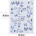 Adhesive Decals Klein Blue DIY Manicure Nail Sticker Nail Art Deco Fire Flame Abstract Face - Buy Online on GoSupps.com
