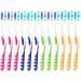 Newgen Medicals Toothbrush Large Pack - 12 Branded Toothbrushes with Tongue Cleaners Hard 4 Colors for Kids & Dental Care - Buy Online on GoSupps.com