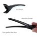 Pack of 12 Black Plastic Combi Clip Hair Clips - Durable Sectioning Hair Clamps for All Hair Types - Buy Online on GoSupps.com