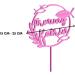 Asino Personalized Cake Topper for Communion & Confirmation - Custom Name & Date - Birch Multiplex Pink Cake Attachment - Buy Online on GoSupps.com