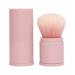Retractable Blusher Brush with Cover Soft Powder Makeup Brush Portable Makeup Brush Liquid Cream Foundation Powder Brush Professional Concealer Brush Perfect for Travel (Naked pink)