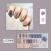 Diduikalor 24PCS French Purple Blooms Press On Nails Short Coffin Medium Length Fake Nails for Women - Buy Online on GoSupps.com