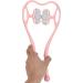 Premium Combined Manual Neck and Back Massage Device - Roller Massager for Cervical Spine - Portable ABS Shoulder Roller - 36x16cm Pink - Buy Online on GoSupps.com
