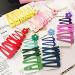 Voko 3Pcs Fashion Hair Clips for Women - Stylish Acrylic Clips in Green Purple & Red | Trendy Hair Accessories for All Hair Types - Buy Online on GoSupps.com