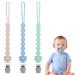 Vicloon silicone pacifier chain 3 piece of pacifier chain baby for girls and boys baby pacifier chain clip gift to baby elephant 3PCs elephant silicone style