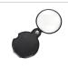 Portable Round Small Convenient Magnifier 10x Mini Foldable Leather Pocket Magnifier with Black Case Made in China