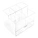 BQAN Nail Desk Organizer For Nail Tech Nail Brush Holder Professional Nail Storage For Nail Lover (Transparent)