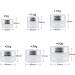 Zeoabsy 6-Pack 5ml Empty Matt Transparent Glass Cream Cans with Silver Lid & Spatulas | Ideal for Gels & Cosmetics | International Shipping - Buy Online on GoSupps.com