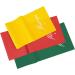 Non-Latex Resistance Bands Set for Strength Training, Yoga, Pilates - Red/Yellow/Green - Buy Online on GoSupps.com