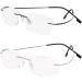 Viseng 2 Pack Rimless Titanium Reading Glasses for Men & Women - Ultralight +3.0 Readers - Buy Online on GoSupps.com