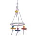 Hypeety Pet Bird Swing Toy - Round Cotton Rope Hanging Hammock for Parakeet, Budgie, Cockatiel - Fun Tri Toy for Cage Enrichment - Buy Online on GoSupps.com