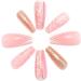 Coffin False Nails Long Fake Nails French Flowers Press on Nails Ballerina Acrylic Stick on Nails 24pcs for Women and Girls (Color : PINK Size : F) - Buy Online on GoSupps.com