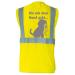 Safety vest for dog owners with funny motif: THE one who walks with the dog - Color: Yellow - Size: 7XL Yellow 7XL