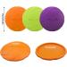 Suaywo 3 Pack 15cm Bite-Proof Dog Frisbee Toys | Durable Rubber for Training & Play - Orange Green Purple - Buy Online on GoSupps.com